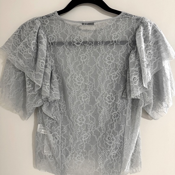 NWT Zara Women’s Lilac Lace Top, Size Small - Picture 2 of 4